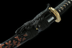 Tanto - T10 Clay Tempered Blade 紅葉の風 full product photo
