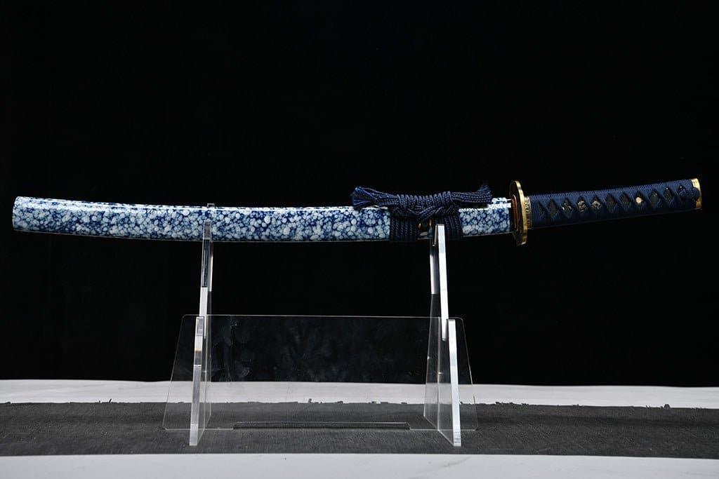 Wakizashi - Blue and white porcelain 青花瓷 - Wakizashi - 28 Inch katana - 1