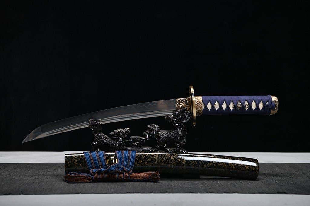 Wakizashi - Blue Handle (青) by NIMOFAN Katana丨True katana丨Katana for sale