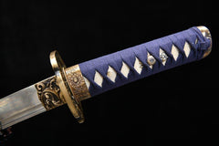 Wakizashi - Blue Handle 青いしょり処理 - Wakizashi - 28 Inch katana - 5