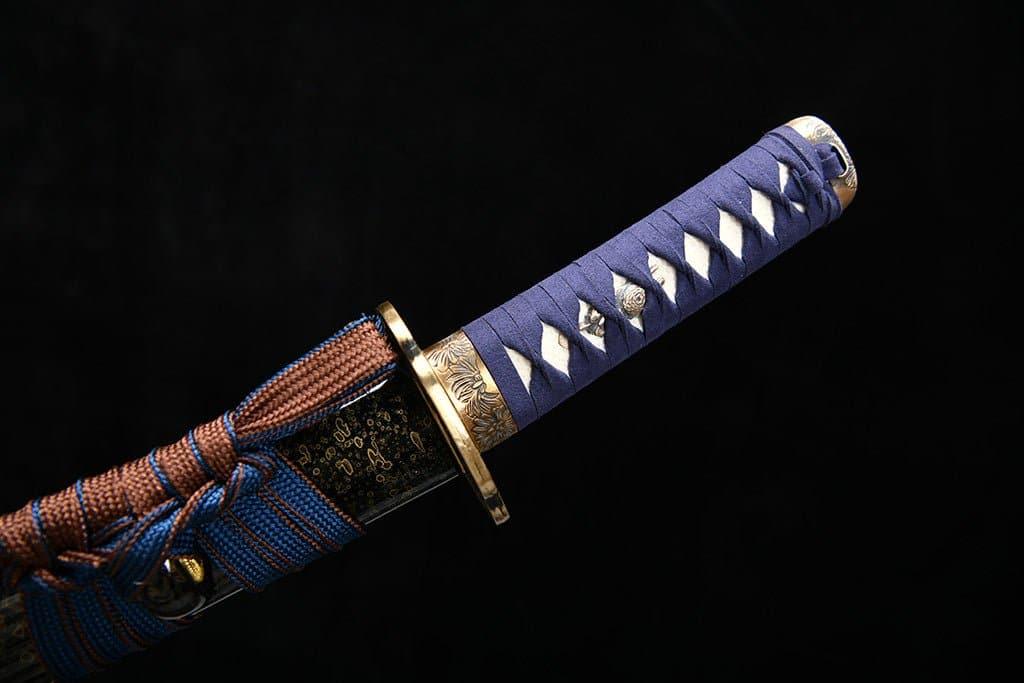 Wakizashi - Blue Handle (青) by NIMOFAN Katana丨True katana丨Katana for sale