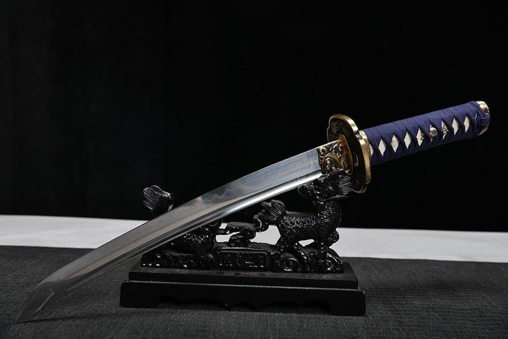 Wakizashi - Blue Handle 青いしょり処理28 Inchkatana丨NIMOFAN Katana