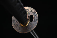 Wakizashi - Mountain Tiger Roar 虎の吼える山林 - Wakizashi - 1045 steel 28 Inch katana - 7