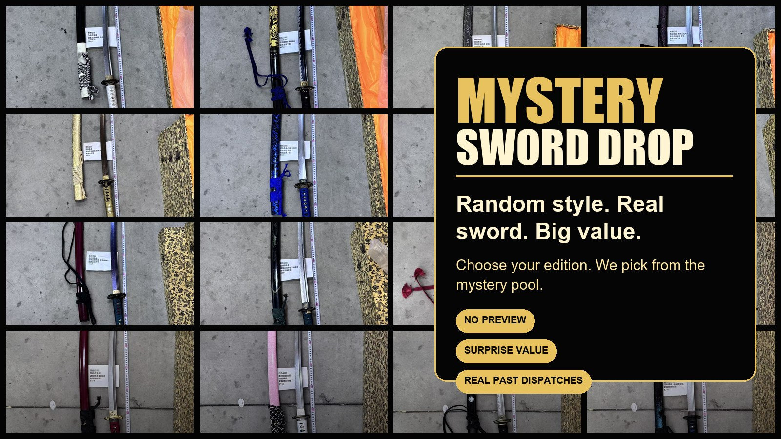 Mystery Sword blind box selection and past dispatch examples